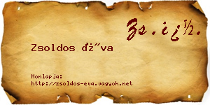 Zsoldos Éva névjegykártya